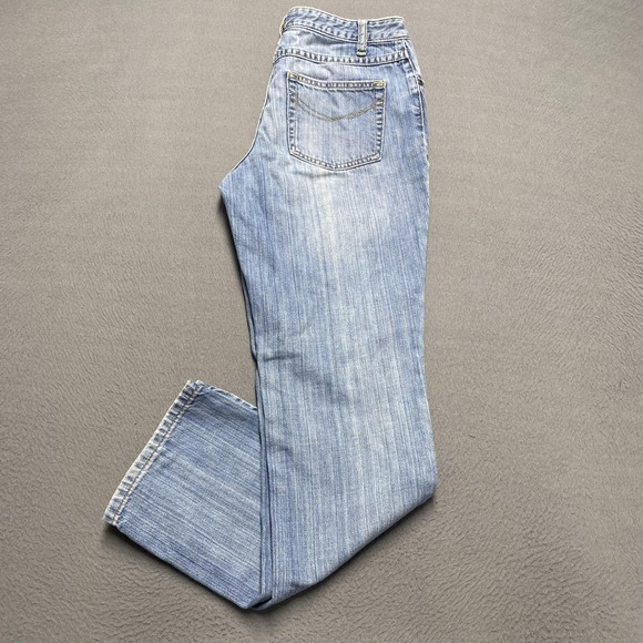 J. Jill Denim - J Jill Jeans Womens 4‎ Light Wash Blue Straight Leg 100% Cotton Denim Pants